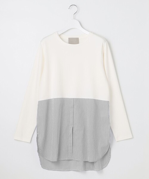 UNFILO（アンフィーロ）の「レイヤードインナー（Tシャツ/カットソー・レディース・ホワイト系/ホワイト系1・SMALL/MEDIUM/LARGE）」の2枚目の写真