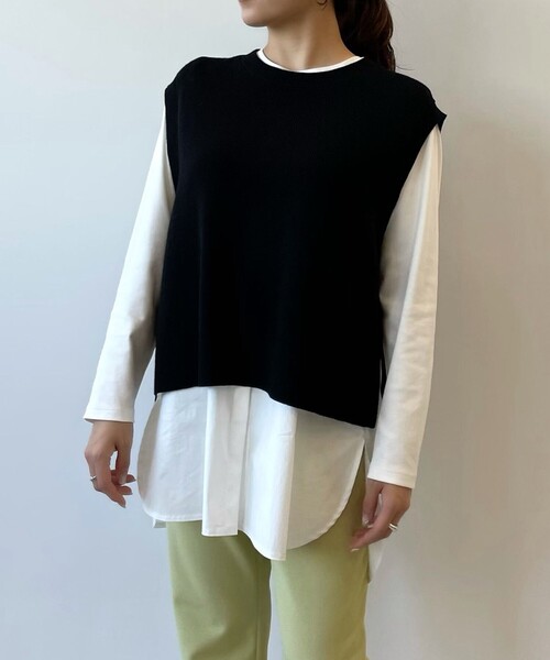 UNFILO（アンフィーロ）の「レイヤードインナー（Tシャツ/カットソー・レディース・ホワイト系/ホワイト系1・SMALL/MEDIUM/LARGE）」の3枚目の写真