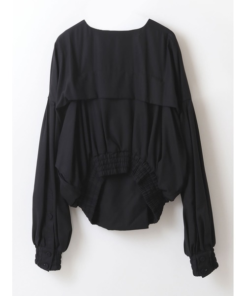 Le Jardin Ouvert（ルジャルダン）の「No Collar Blouson（ブルゾン・レディース・ブラック/ベージュ・36）」の8枚目の写真