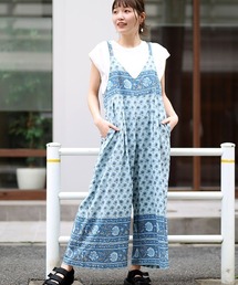 チチカカ | エコフレンドリー フロルブロックプリントサロペットパンツ(サロペット/オーバーオール)