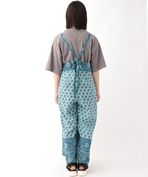 チチカカ（チチカカ）の「エコフレンドリー フロルブロックプリントサロペットパンツ（サロペット/オーバーオール・レディース・イエロー/ブルー/アイボリー・FREE）」の10枚目の写真