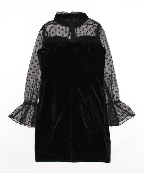 おしゃれスタ(オシャレスタ)の「上品シックフリル袖レースドレス(ドレス・レディース・ブラック・S/M/L/XL)」の18枚目の写真