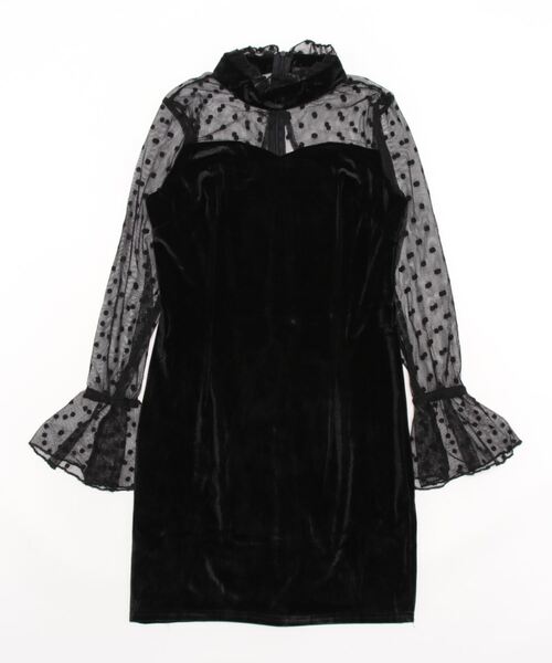 おしゃれスタ(オシャレスタ)の「上品シックフリル袖レースドレス(ドレス・レディース・ブラック・S/M/L/XL)」の19枚目の写真
