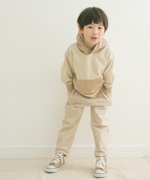 URBAN RESEARCH DOORS(アーバンリサーチドアーズ)の「配色裏毛ビッグフーディ(KIDS)(スウェット・キッズ・ベージュ/グレー・105/120/135)」の13枚目の写真