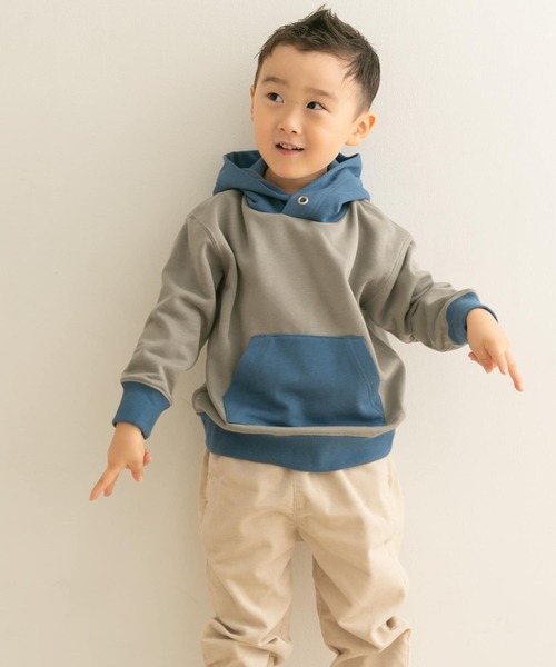 URBAN RESEARCH DOORS(アーバンリサーチドアーズ)の「配色裏毛ビッグフーディ(KIDS)(スウェット・キッズ・ベージュ/グレー・105/120/135)」の18枚目の写真