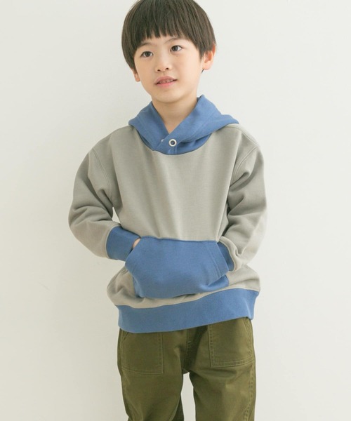 URBAN RESEARCH DOORS(アーバンリサーチドアーズ)の「配色裏毛ビッグフーディ(KIDS)(スウェット・キッズ・ベージュ/グレー・105/120/135)」の20枚目の写真