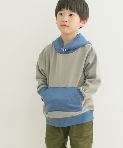 URBAN RESEARCH DOORS(アーバンリサーチドアーズ)の「配色裏毛ビッグフーディ(KIDS)(スウェット・キッズ・ベージュ/グレー・105/120/135)」の21枚目の写真
