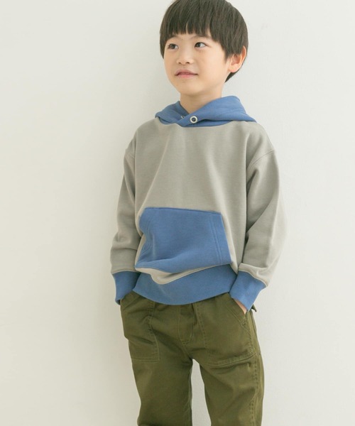 URBAN RESEARCH DOORS(アーバンリサーチドアーズ)の「配色裏毛ビッグフーディ(KIDS)(スウェット・キッズ・ベージュ/グレー・105/120/135)」の22枚目の写真