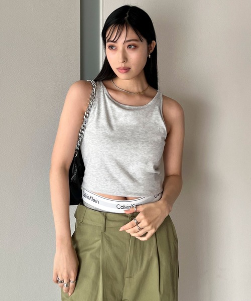 EPIMI E'PIMMY（エピミエピミー）の「カップ付きボーダータンク（タンクトップ・レディース・オートミール/ブラック/ブラック系その他/オフホワイト・MEDIUM）」の10枚目の写真