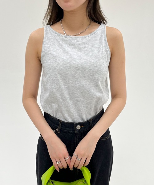 EPIMI E'PIMMY（エピミエピミー）の「カップ付きボーダータンク（タンクトップ・レディース・オートミール/ブラック/ブラック系その他/オフホワイト・MEDIUM）」の16枚目の写真