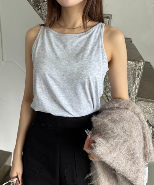 EPIMI E'PIMMY（エピミエピミー）の「カップ付きボーダータンク（タンクトップ・レディース・オートミール/ブラック/ブラック系その他/オフホワイト・MEDIUM）」の17枚目の写真