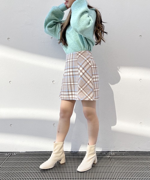 one way（ワンウェイ）の「メランジ片畦フロントファスナーニット（ニット/セーター・レディース・ライトグリーン/ホワイト/ライトブルー/ライトピンク・FREE）」の11枚目の写真