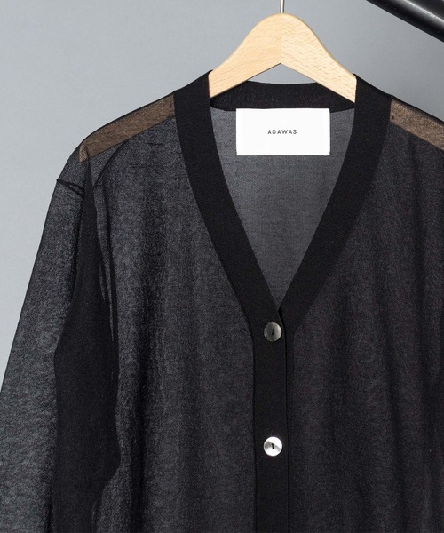 アダワス　ADAWAS　シアーカーディガン ADAWAS（アダワズ）の「【 ADAWAS / アダワス】 SHEER LONG CARDIGAN