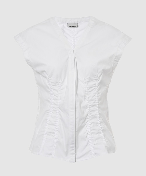 トップス LowClassic LOW CLASSIC/ロウ クラシック】SEE-THROUGH BUTTON LOOP TOP