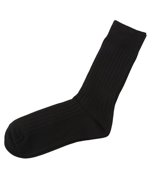 THE SOX（ザ ソックス）の「THE SOX(ザソックス)無地リブクルーソックス（ソックス/靴下・メンズ・グレイッシュベージュ/ネイビー/マスタード/ラベンダー/イエロー/レッド/ホワイト/グレー/ブラック/カーキ/ローズ・FREE）」の2枚目の写真