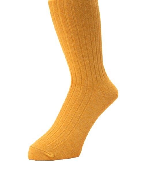 THE SOX（ザ ソックス）の「THE SOX(ザソックス)無地リブクルーソックス（ソックス/靴下・メンズ・グレイッシュベージュ/ネイビー/マスタード/ラベンダー/イエロー/レッド/ホワイト/グレー/ブラック/カーキ/ローズ・FREE）」の12枚目の写真