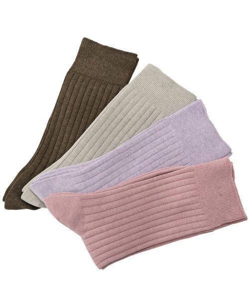 THE SOX（ザ ソックス）の「THE SOX(ザソックス)無地リブクルーソックス（ソックス/靴下・メンズ・グレイッシュベージュ/ネイビー/マスタード/ラベンダー/イエロー/レッド/ホワイト/グレー/ブラック/カーキ/ローズ・FREE）」の20枚目の写真