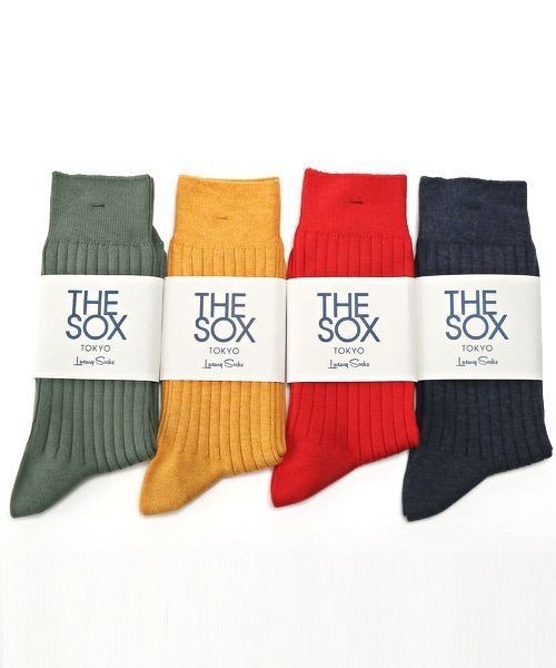 THE SOX（ザ ソックス）の「THE SOX(ザソックス)無地リブクルーソックス（ソックス/靴下・メンズ・グレイッシュベージュ/ネイビー/マスタード/ラベンダー/イエロー/レッド/ホワイト/グレー/ブラック/カーキ/ローズ・FREE）」の22枚目の写真