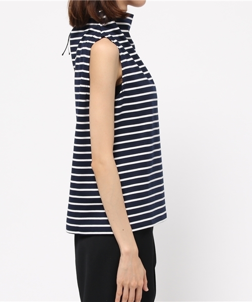 SENSE OF PLACE by URBAN RESEARCH（センスオブプレイスバイアーバンリサーチ）の「ボトルネックボーダープルオーバー（Tシャツ/カットソー・レディース・ホワイト/グレー/ネイビー・FREE）」の4枚目の写真