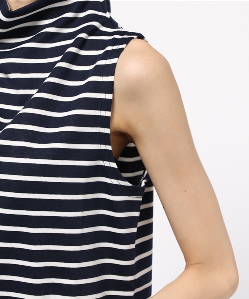 SENSE OF PLACE by URBAN RESEARCH（センスオブプレイスバイアーバンリサーチ）の「ボトルネックボーダープルオーバー（Tシャツ/カットソー・レディース・ホワイト/グレー/ネイビー・FREE）」の8枚目の写真