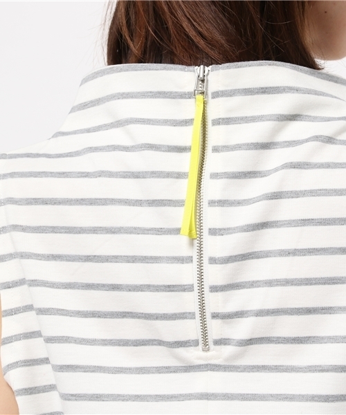 SENSE OF PLACE by URBAN RESEARCH（センスオブプレイスバイアーバンリサーチ）の「ボトルネックボーダープルオーバー（Tシャツ/カットソー・レディース・ホワイト/グレー/ネイビー・FREE）」の12枚目の写真