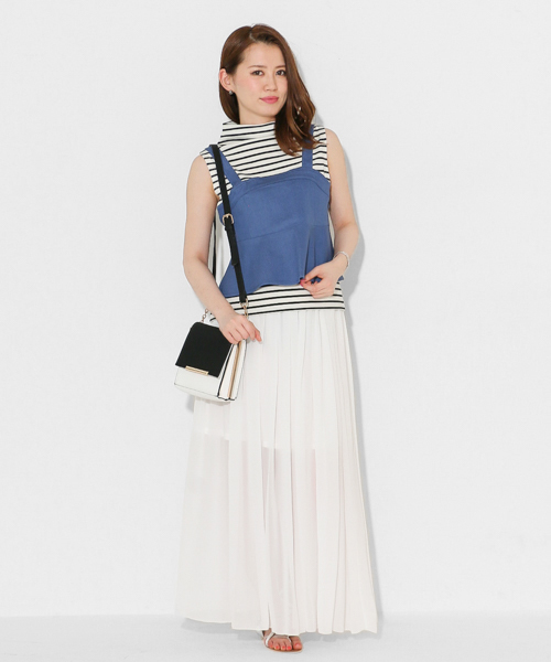 SENSE OF PLACE by URBAN RESEARCH（センスオブプレイスバイアーバンリサーチ）の「ボトルネックボーダープルオーバー（Tシャツ/カットソー・レディース・ホワイト/グレー/ネイビー・FREE）」の13枚目の写真