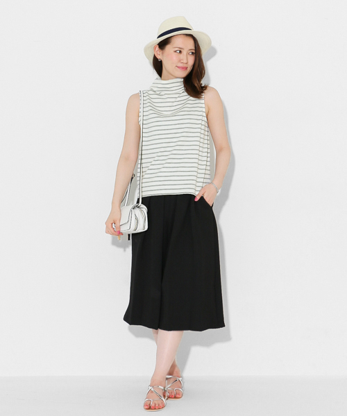 SENSE OF PLACE by URBAN RESEARCH（センスオブプレイスバイアーバンリサーチ）の「ボトルネックボーダープルオーバー（Tシャツ/カットソー・レディース・ホワイト/グレー/ネイビー・FREE）」の14枚目の写真