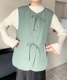 LOWRYS FARM | ヒモツキキルティングベスト　177724(ナイロンジャケット)