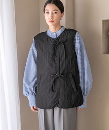 LOWRYS FARM | ヒモツキキルティングベスト　177724(ナイロンジャケット)