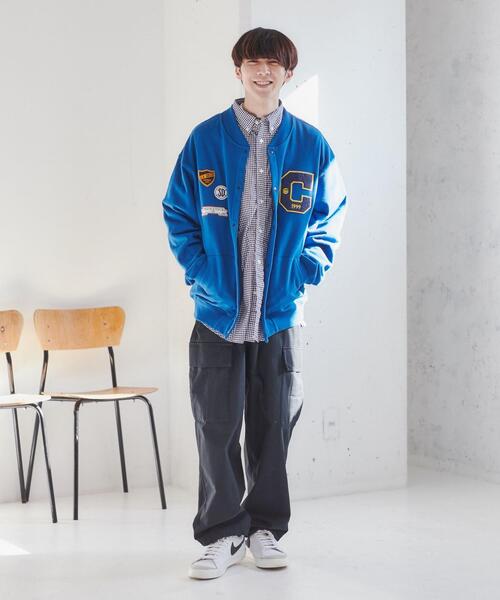 coen（コーエン）の「裏毛グラウンドスタジャン（スタジャン・メンズ・レッド/コバルトブルー・S/M/L/XL）」の5枚目の写真