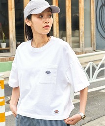 Dickies/ディッキーズ ロゴ刺繍 ワイドショートポケット半袖Tシャツ