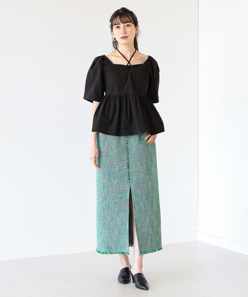 Ray BEAMS ツイードロングタイトスカート サイズ0 レッド Ray BEAMS（レイビームス）の「Ray BEAMS / ツイード ロング