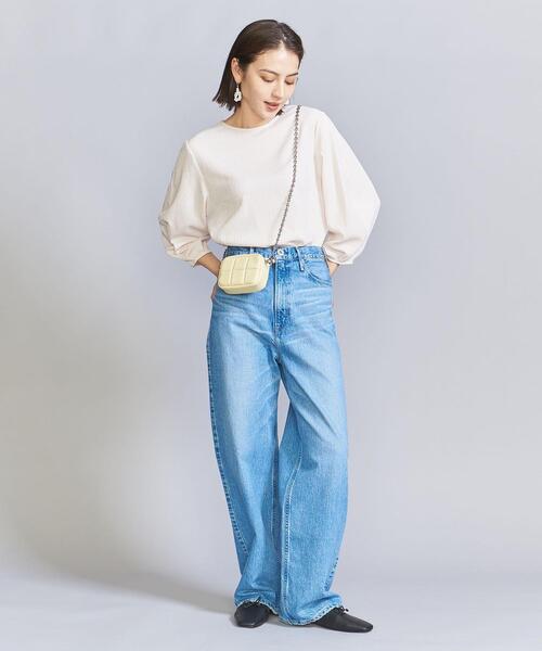 BEAUTY&YOUTH UNITED ARROWS(ビューティーアンドユースユナイテッドアローズ)の「楊柳 ラウンドヘム プルオーバー -ウォッシャブル-(Tシャツ/カットソー・レディース・ネイビー/ベージュ/オフホワイト・FREE)」の10枚目の写真