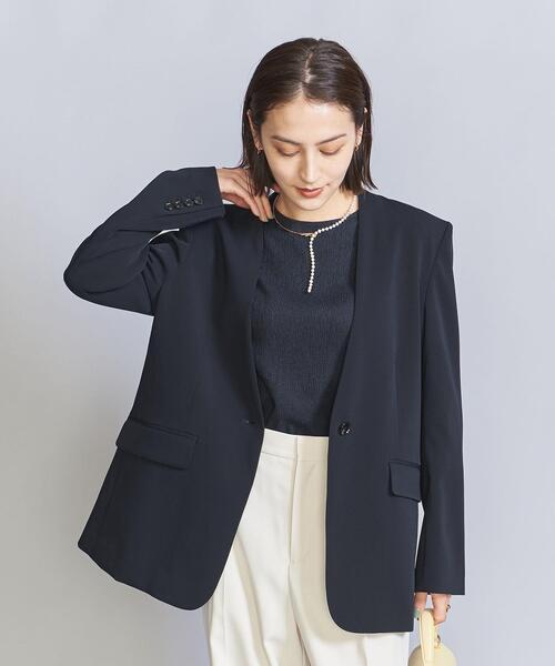 BEAUTY&YOUTH UNITED ARROWS(ビューティーアンドユースユナイテッドアローズ)の「楊柳 ラウンドヘム プルオーバー -ウォッシャブル-(Tシャツ/カットソー・レディース・ネイビー/ベージュ/オフホワイト・FREE)」の18枚目の写真