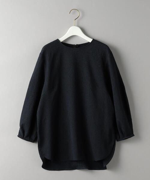 BEAUTY&YOUTH UNITED ARROWS(ビューティーアンドユースユナイテッドアローズ)の「楊柳 ラウンドヘム プルオーバー -ウォッシャブル-(Tシャツ/カットソー・レディース・ネイビー/ベージュ/オフホワイト・FREE)」の14枚目の写真