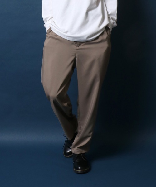 ANPAS(アンパス)の「Wide Tuck Tapered Pants/ワイドタックテーパードパンツ スラックス(スラックス・メンズ・ブラック/ベージュ/アイボリー/グレイッシュベージュ・M/L)」の4枚目の写真