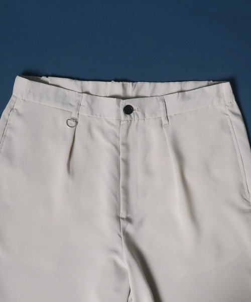 ANPAS(アンパス)の「Wide Tuck Tapered Pants/ワイドタックテーパードパンツ スラックス(スラックス・メンズ・ブラック/ベージュ/アイボリー/グレイッシュベージュ・M/L)」の8枚目の写真