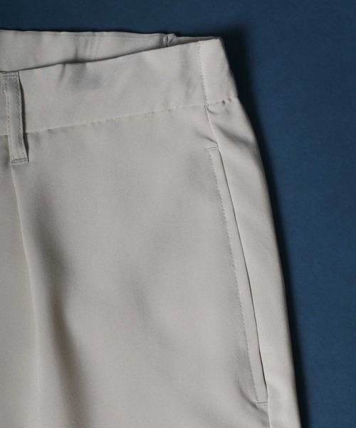 ANPAS(アンパス)の「Wide Tuck Tapered Pants/ワイドタックテーパードパンツ スラックス(スラックス・メンズ・ブラック/ベージュ/アイボリー/グレイッシュベージュ・M/L)」の6枚目の写真