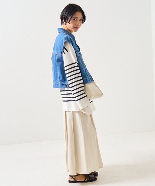 FREAK'S STORE(フリークスストア)の「デニムカモショートベスト(ベスト・レディース・ブルー/カモフラージュ・フリ-)」の7枚目の写真