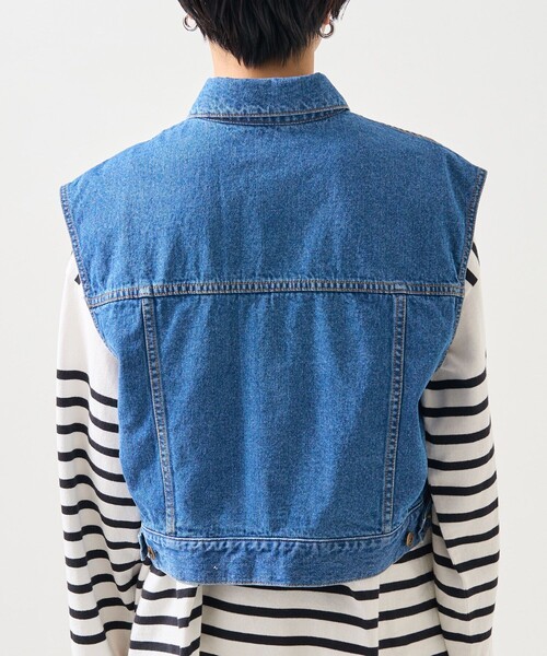 FREAK'S STORE(フリークスストア)の「デニムカモショートベスト(ベスト・レディース・ブルー/カモフラージュ・フリ-)」の13枚目の写真