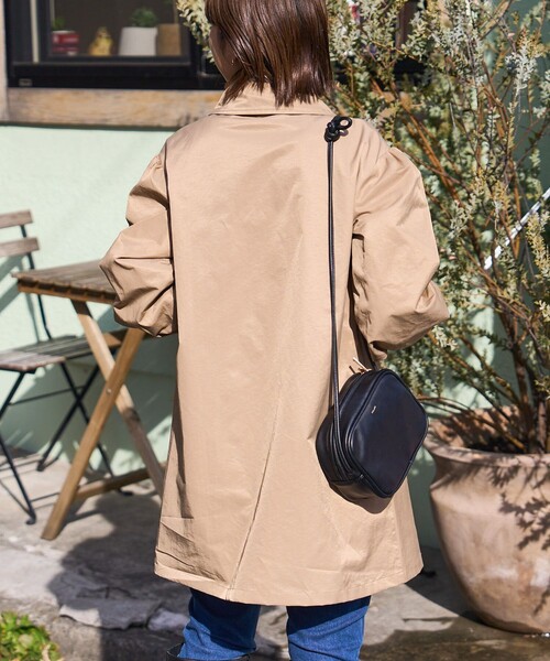 PUBLUX（パブリュクス）の「▽PUBLUX/パブリュクス ヨーク切替ワンピースコート（トレンチコート・レディース・ブラック/ベージュ・ﾌﾘ-）」の13枚目の写真