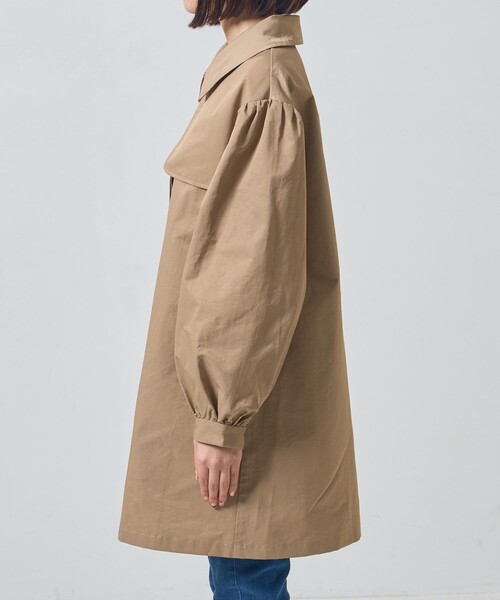 PUBLUX（パブリュクス）の「▽PUBLUX/パブリュクス ヨーク切替ワンピースコート（トレンチコート・レディース・ブラック/ベージュ・ﾌﾘ-）」の17枚目の写真