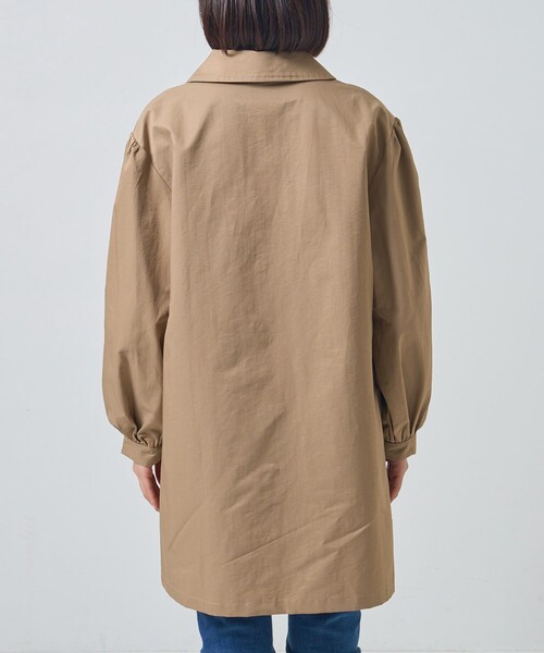 PUBLUX（パブリュクス）の「▽PUBLUX/パブリュクス ヨーク切替ワンピースコート（トレンチコート・レディース・ブラック/ベージュ・ﾌﾘ-）」の18枚目の写真