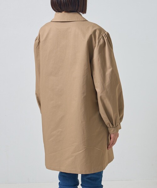 PUBLUX（パブリュクス）の「▽PUBLUX/パブリュクス ヨーク切替ワンピースコート（トレンチコート・レディース・ブラック/ベージュ・ﾌﾘ-）」の19枚目の写真