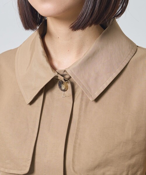 PUBLUX（パブリュクス）の「▽PUBLUX/パブリュクス ヨーク切替ワンピースコート（トレンチコート・レディース・ブラック/ベージュ・ﾌﾘ-）」の20枚目の写真