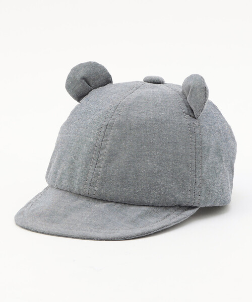 COMME CA ISM(コムサイズム)の「UVカット クマ耳キャップ(キャップ・キッズ・ベージュ/ネイビー・MEDIUM/LARGE)」の2枚目の写真