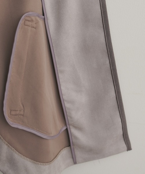natural couture(ナチュラルクチュール)の「お上品ミドル丈トッパーコート(ノーカラーコート・レディース・サックスブルー/ライトベージュ/グレイッシュベージュ/ミント・FREE)」の11枚目の写真