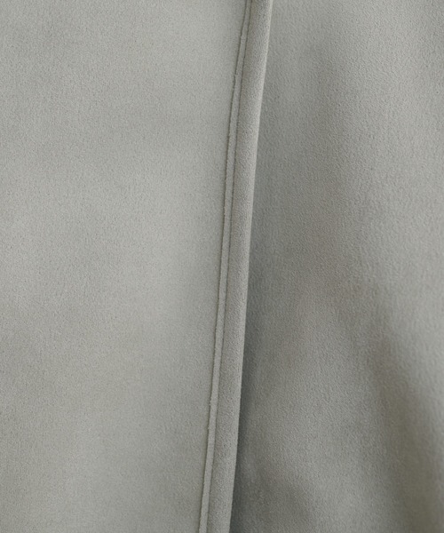 natural couture(ナチュラルクチュール)の「お上品ミドル丈トッパーコート(ノーカラーコート・レディース・サックスブルー/ライトベージュ/グレイッシュベージュ/ミント・FREE)」の9枚目の写真
