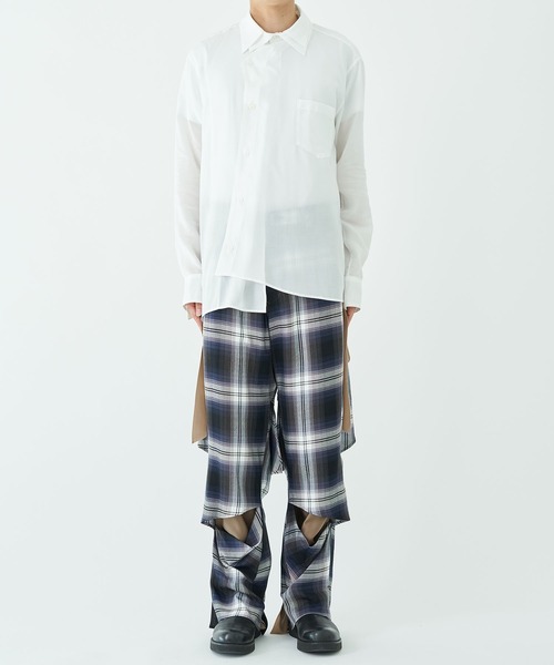 sulvam(サルバム)の「【sulvam / サルバム】DOUBLE COLLAR SHIRTS(シャツ/ブラウス・メンズ・ネイビー/ホワイト・SMALL/MEDIUM)」の3枚目の写真