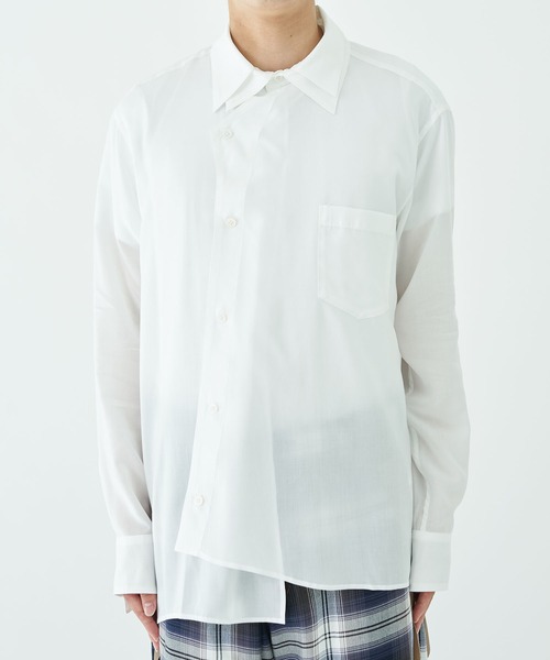 sulvam(サルバム)の「【sulvam / サルバム】DOUBLE COLLAR SHIRTS(シャツ/ブラウス・メンズ・ネイビー/ホワイト・SMALL/MEDIUM)」の4枚目の写真